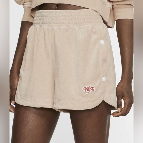 Nike Retro Terry Shorts Peach Snap Breakaway- Size Small - Picture 1 of 8